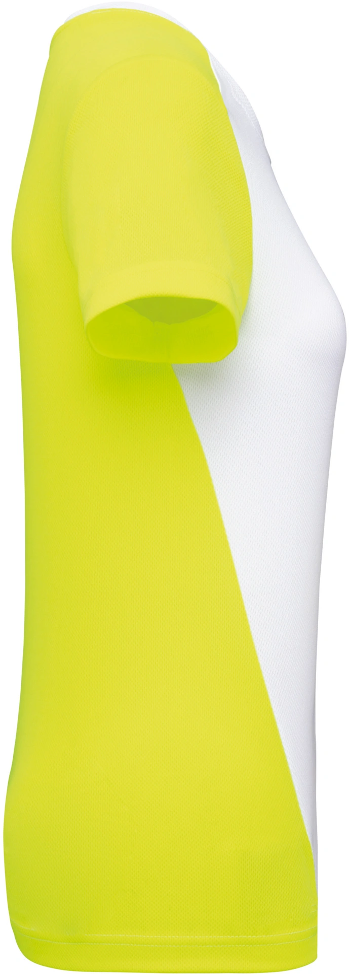 kariban-PA4015-damen-kontrast-sport-shirt-white-fluorescentyellow-right-5 Kariban Damen Kontrast Sport Shirt