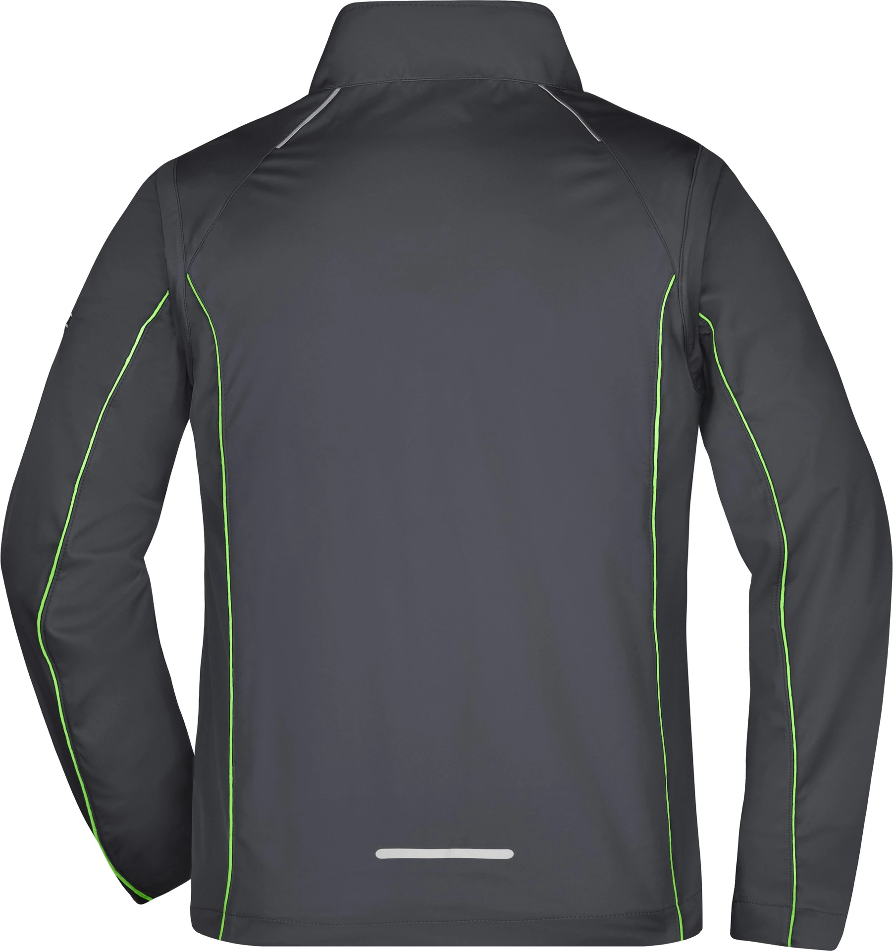jn1122-mens-zip-off-softshell-jacket-irongrey-green-back-5 James & Nicholson Men's Zip-Off Softshell Jacket