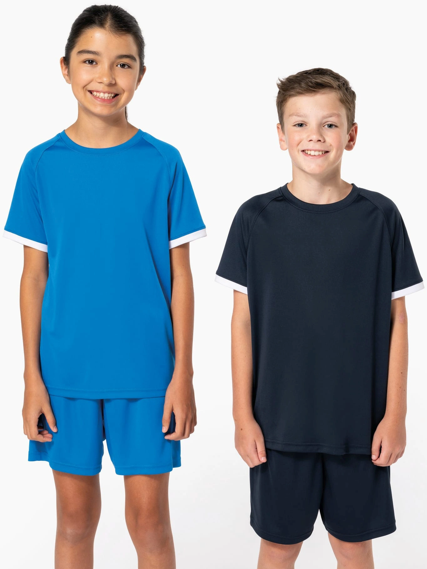 Kariban Kinder Kontrast Sport Shirt