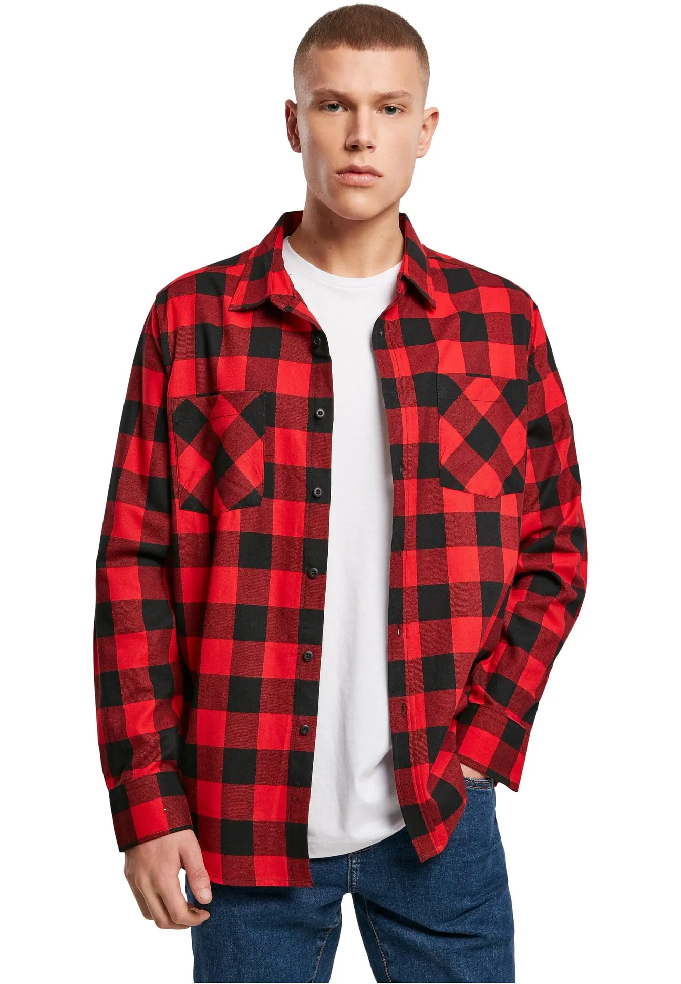 Build Your Brand Checked Flannel Shirt