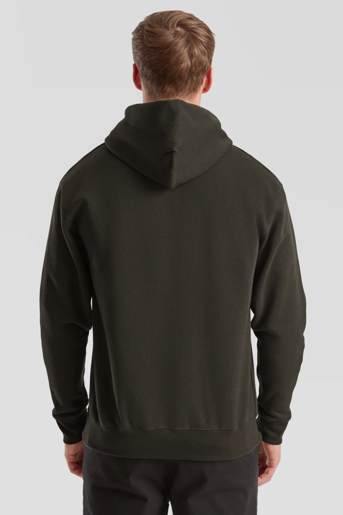 fruit-of-the-loom-62-152-0-premium-hooded-sweatshirt-charcoal-model-2 F.O.L. Premium Hooded Sweat