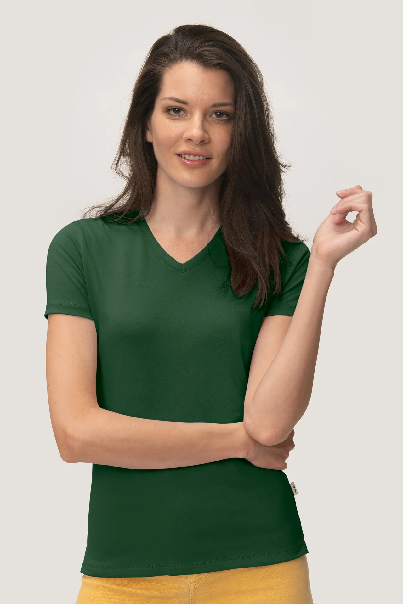 HAKRO Damen-V-Shirt 169 Cotton-Tec