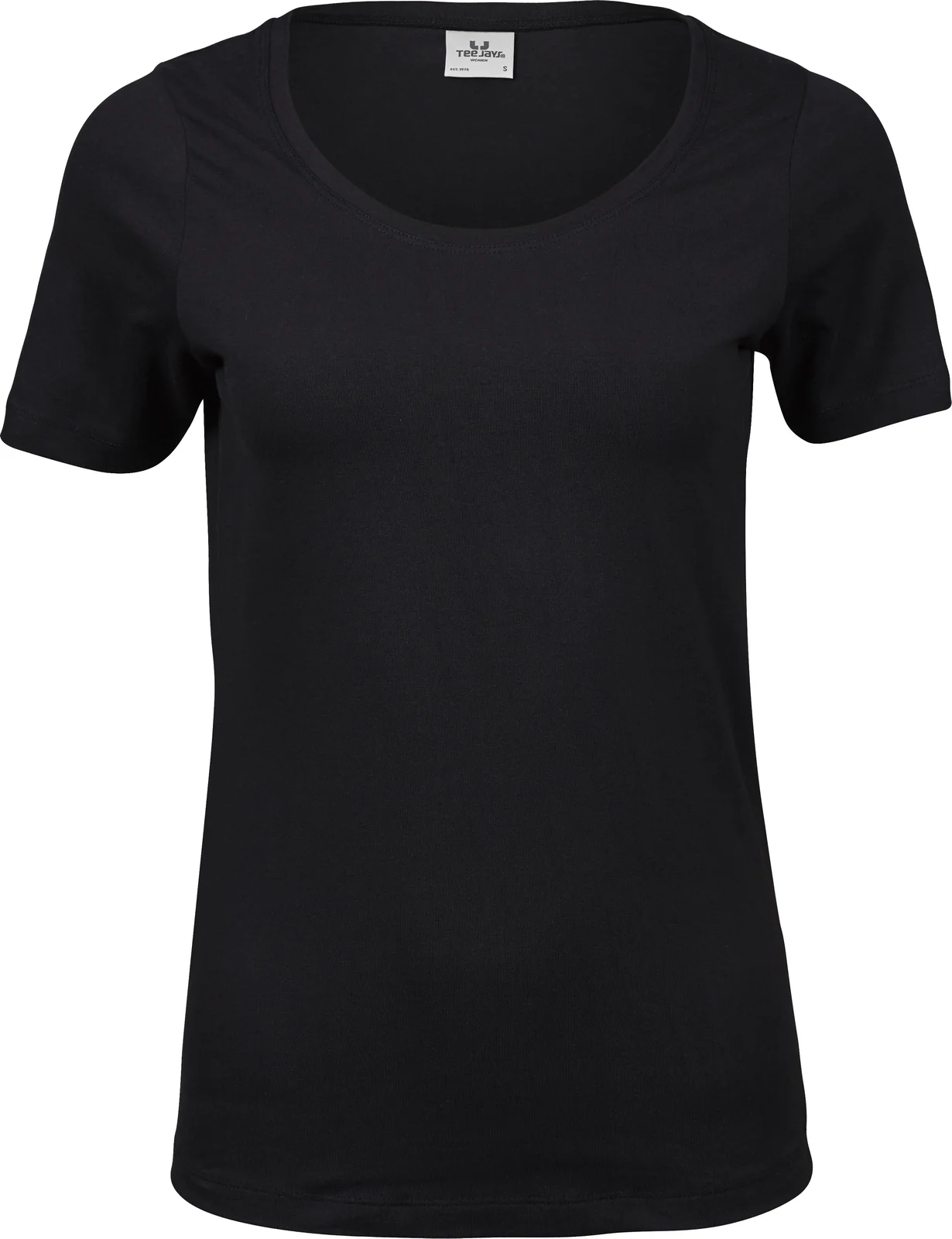 tee-jays-450-womens-stretch-t-shirt-black-front-1 Tee Jays Women´s Stretch Tee