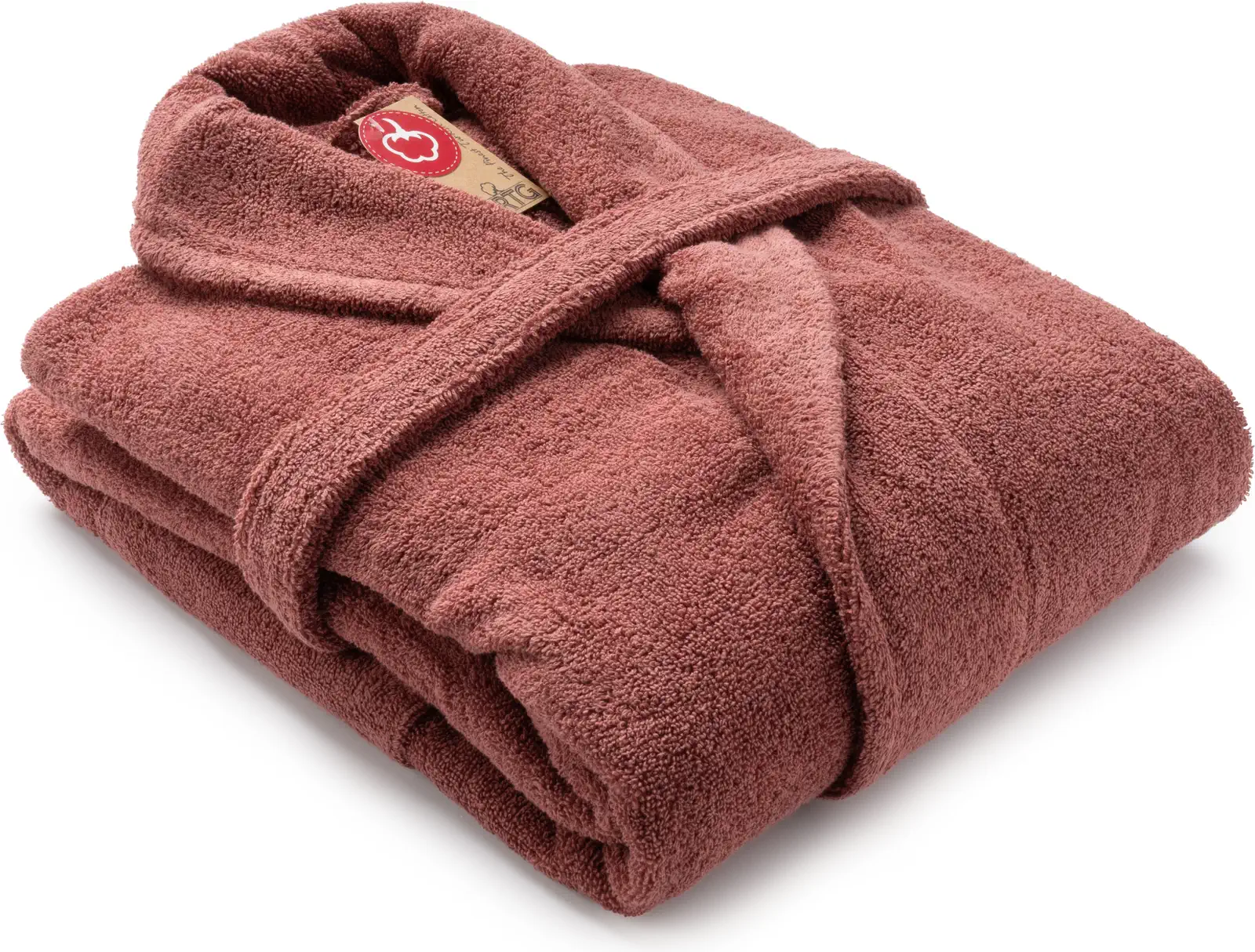 artg-ar025-bathrobe-shawl-collar-oldpink-front-1 ARTG Bathrobe Shawl Collar