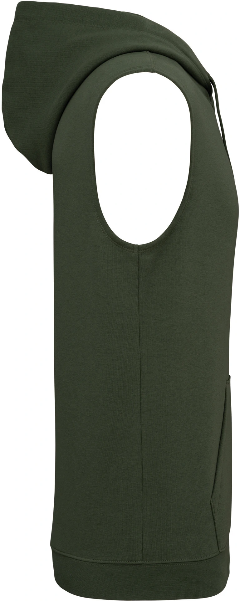 kariban-PA393-unisex-kapuzen-sweater-aermellos-sportykhaki-right-5 Kariban Unisex Kapuzen Sweater ärmellos