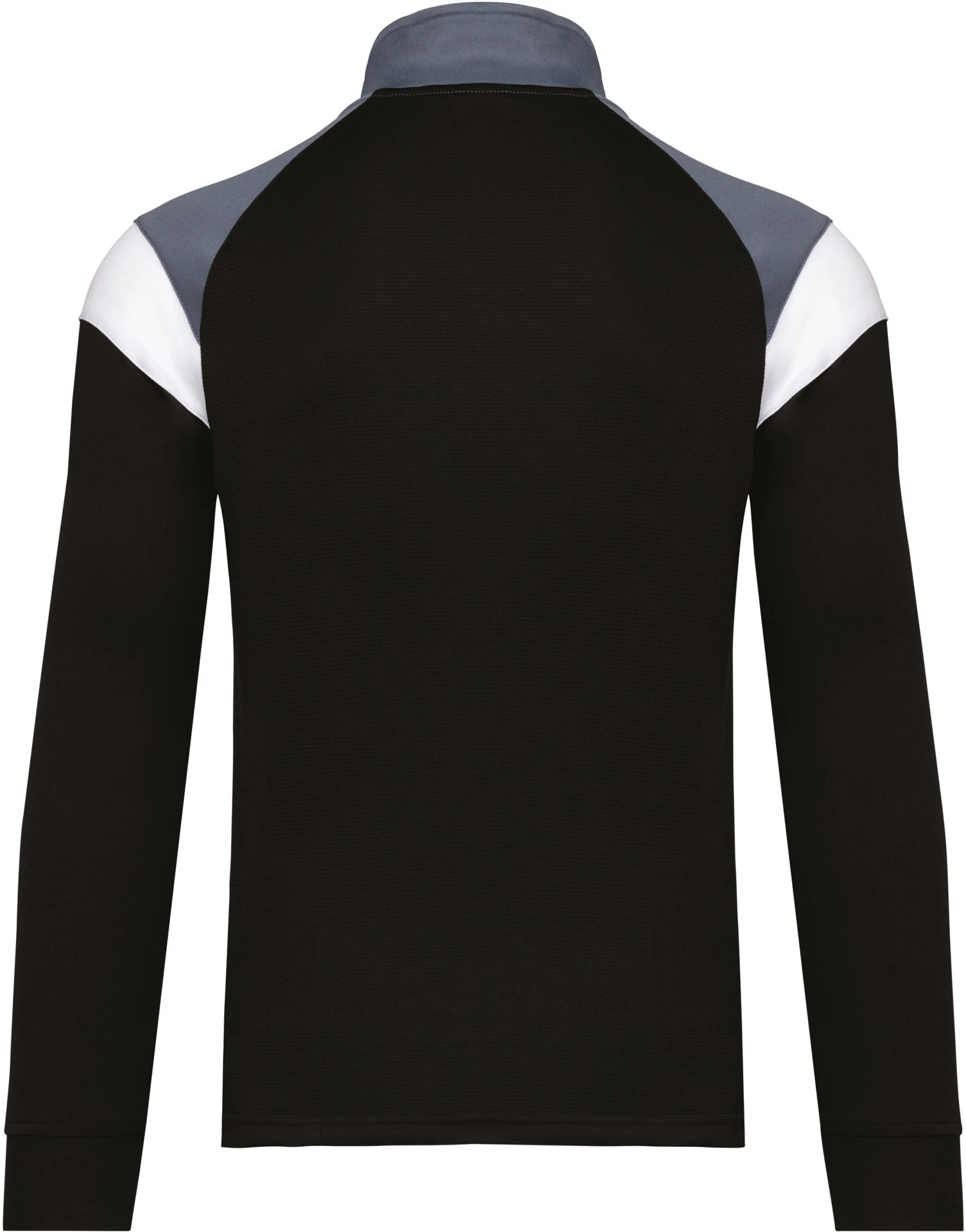 kariban-PA388-kinder-training-sweatshirt-viertel-zip-black-sportygrey-back-6 Kariban Kinder Training Sweatshirt 1/4 Zip