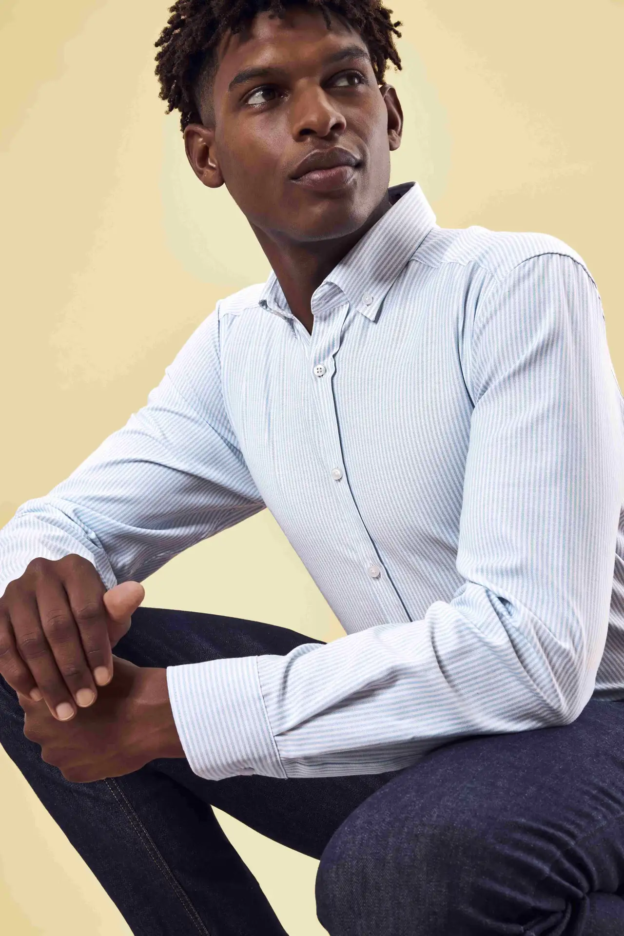 greiff-6723-herren-hemd-buttondown-rf_1286_blau-weiss-gestreift-model-1 GREIFF Herren Hemd Buttondown CASUAL Regular Fit