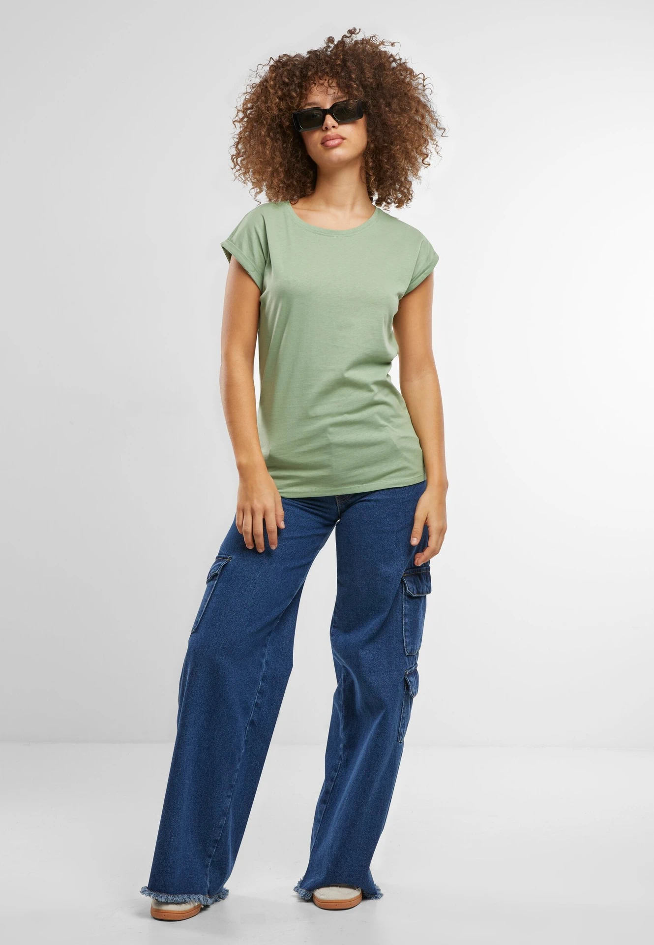 Build Your Brand Ladies Extended Shoulder Tee