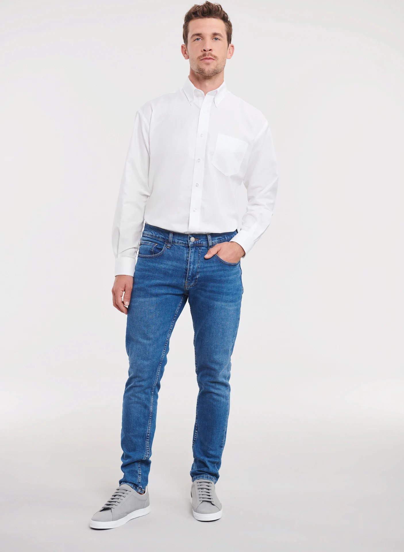 Russell Men's Long Sleeve Easy Care Oxford Shirt