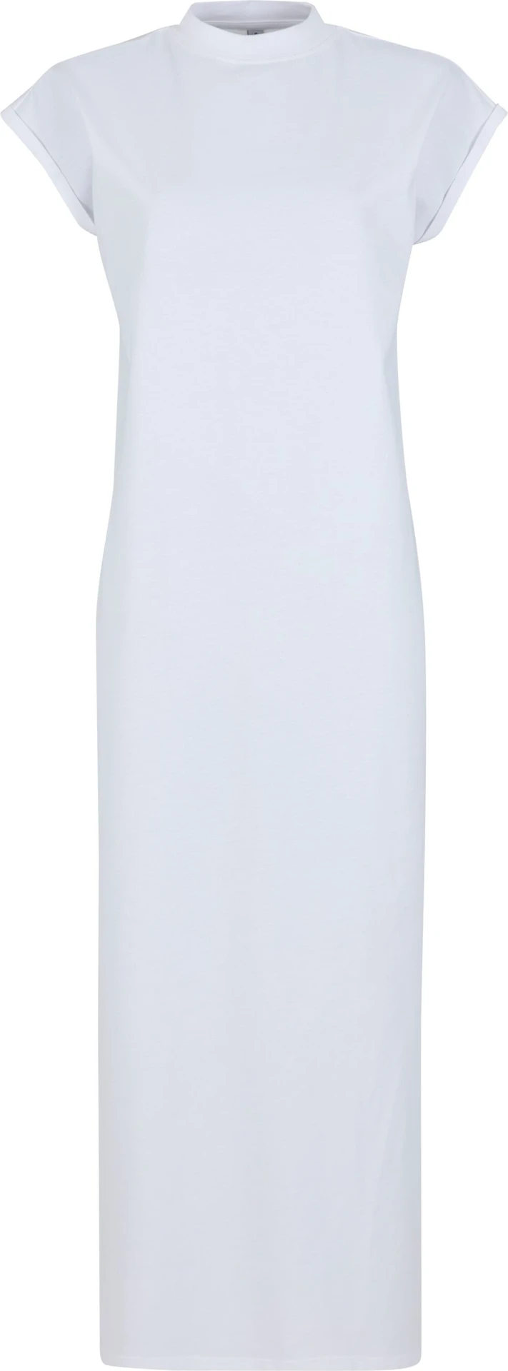 BYB-BY302-ladies-long-extended-shoulder-dress-white-front-4 Build Your Brand Ladies Long Extended Shoulder Dress