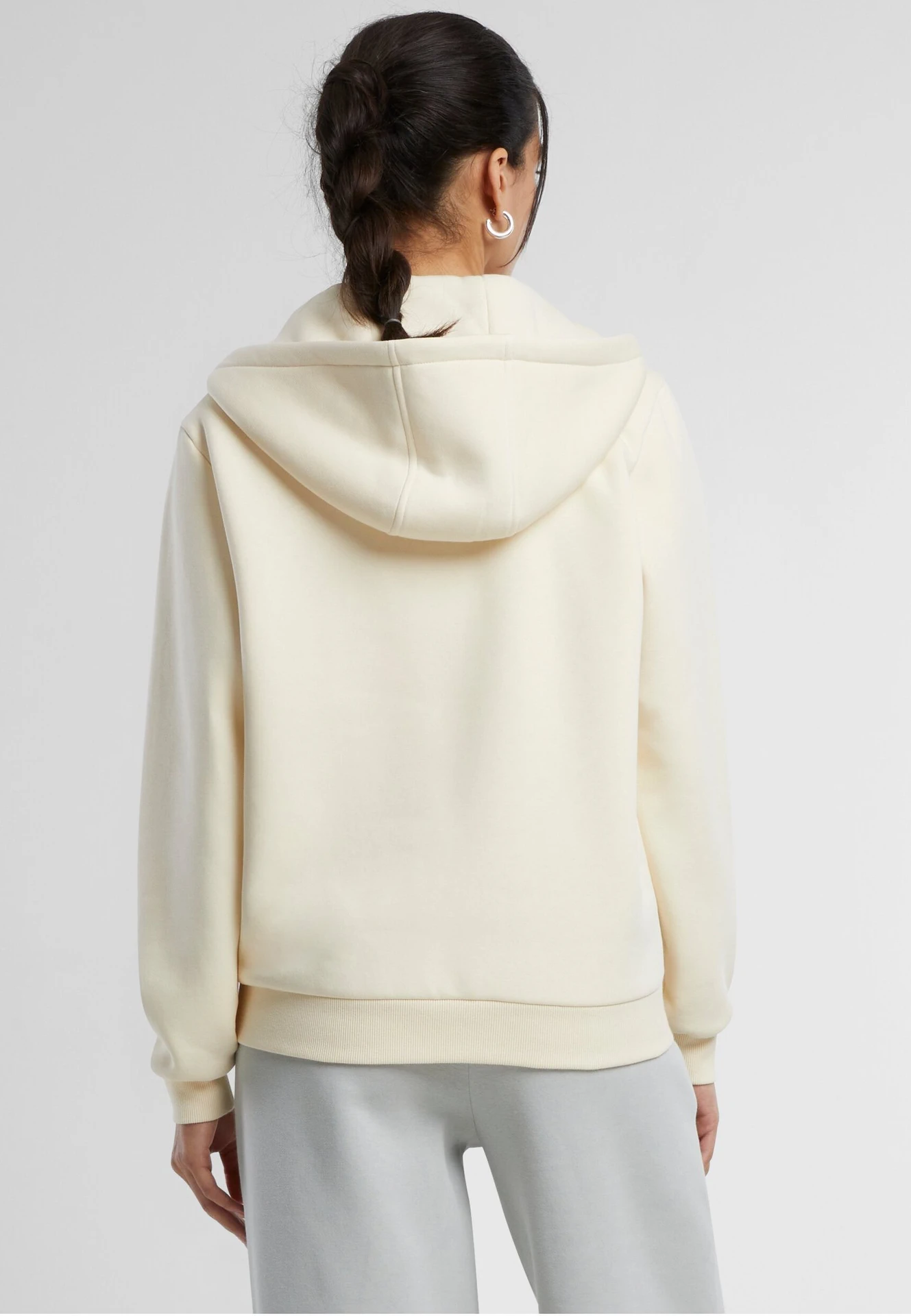 Build Your Brand Ladies Fluffy Zip Hoody