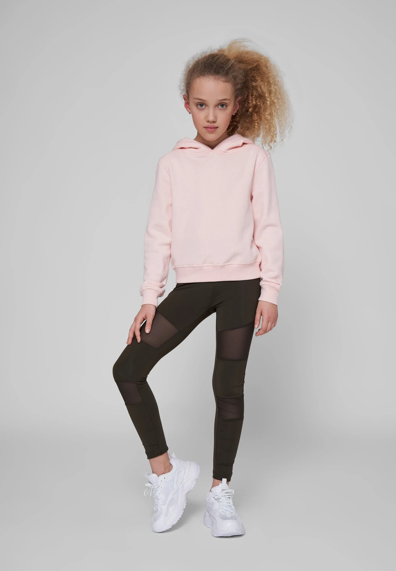 Build Your Brand Girls Cropped Sweat Hoody