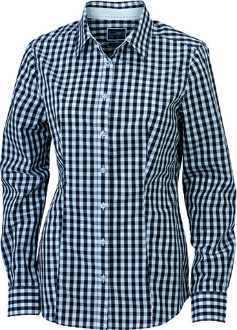James & Nicholson Ladies Checked Blouse James & Nicholson Ladies Checked Blouse
