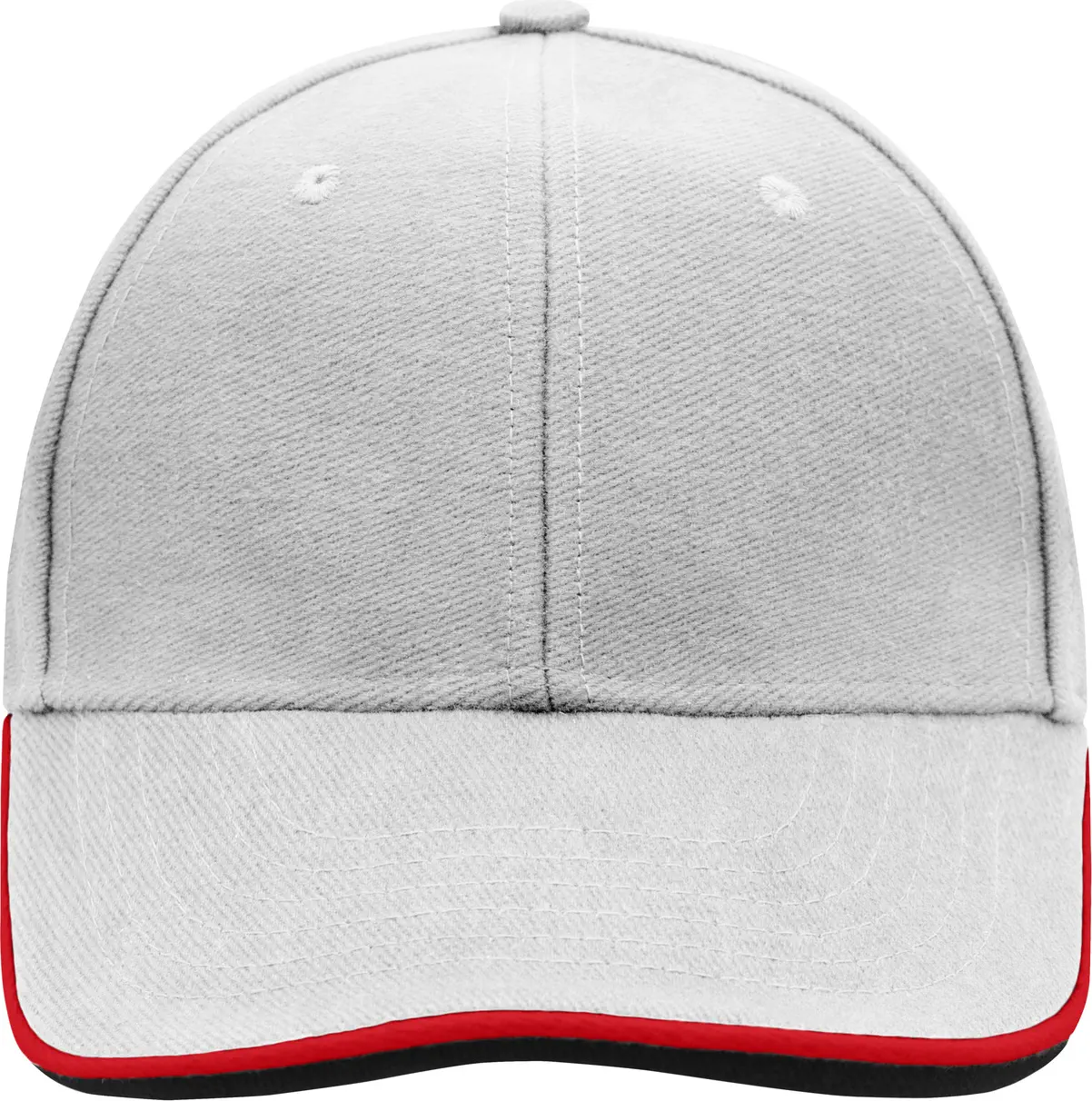 daiber-mb6197-6-panel-double-sandwich-cap-lightgrey-red-black-front-3 daiber 6-Panel Double Sandwich Cap