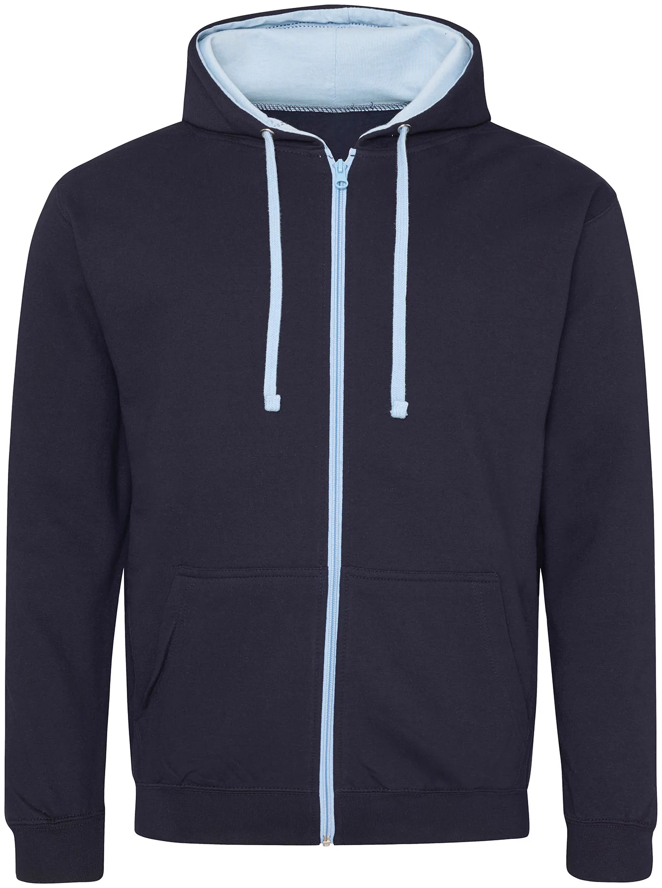 justhoods-jh053-varsity-zoodie-newfrenchnavy-skyblue-front-1 Just Hoods Varsity Zoodie