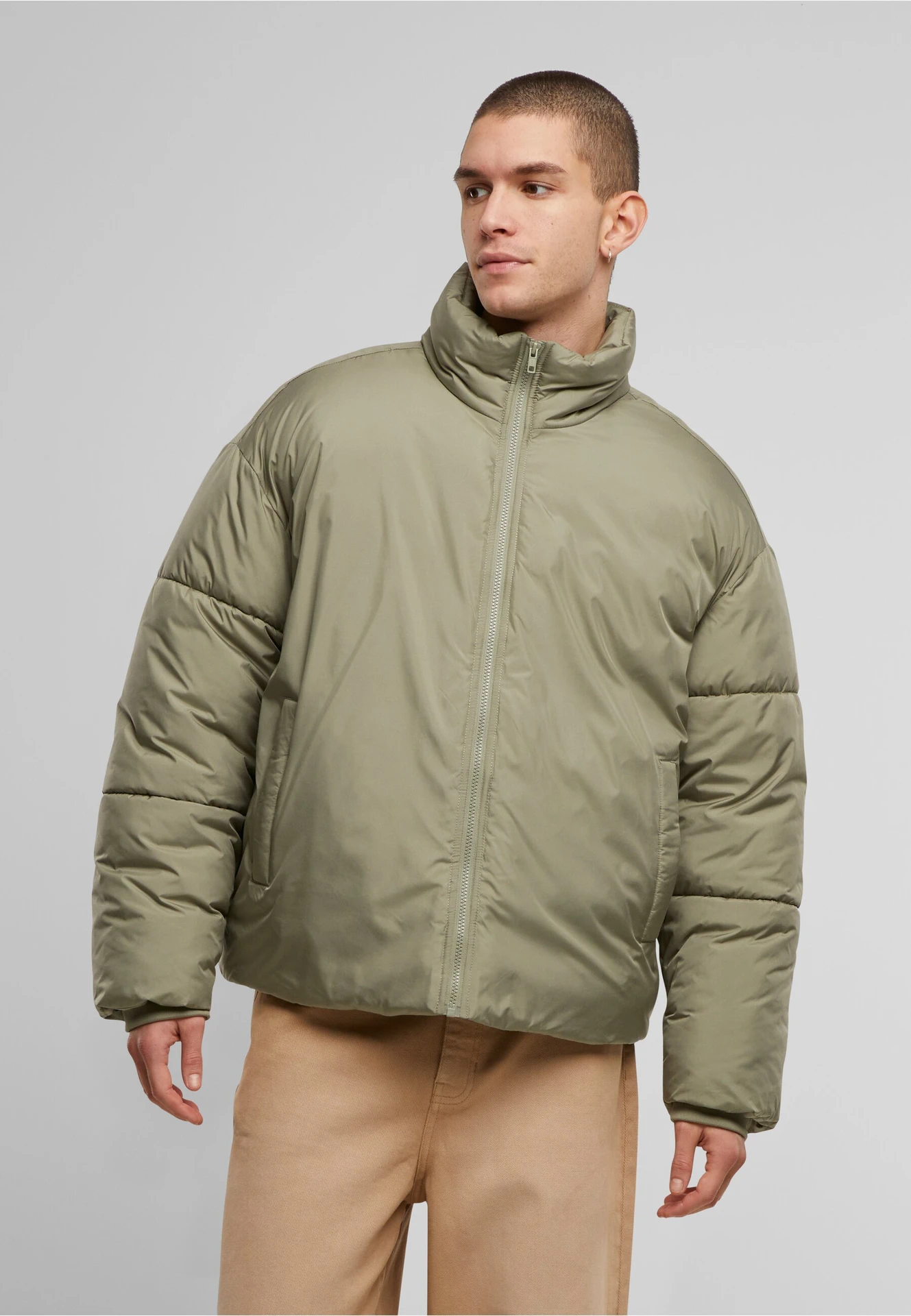 Build Your Brand Oversized Puffer Jacket