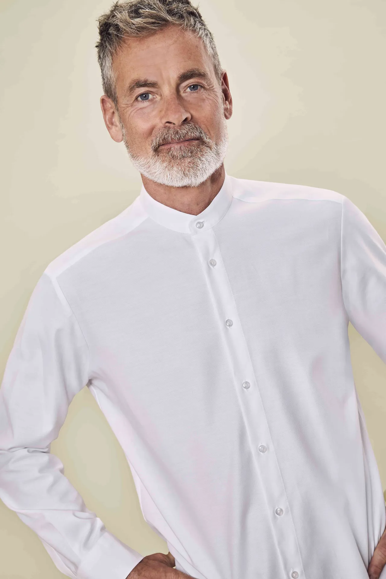 GREIFF Herren Stehkragenhemd LANDHAUS Regular Fit