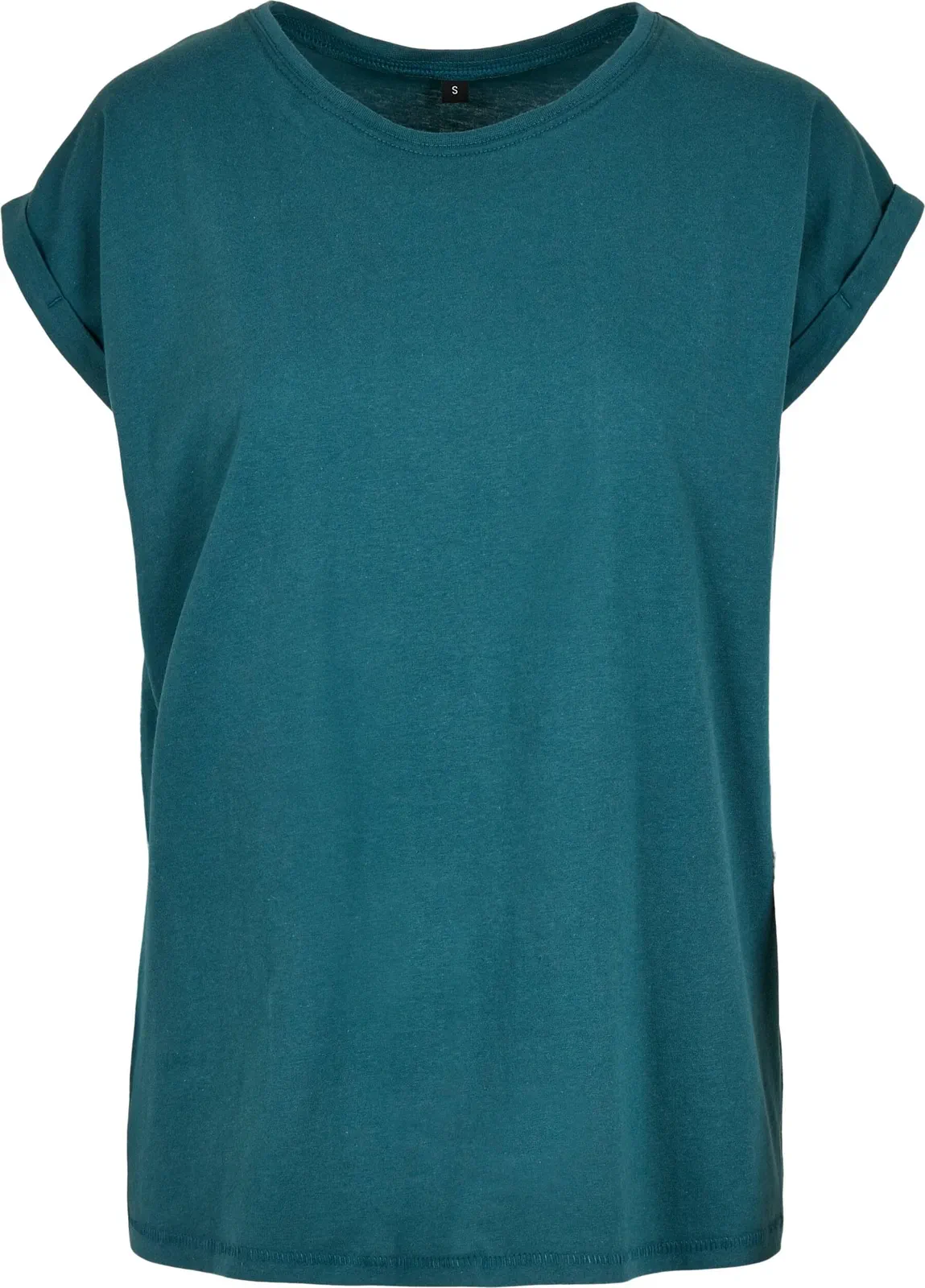 BYB-BY021-ladies-extended-shoulder-t-shirt-teal-front-4 Build Your Brand Ladies Extended Shoulder Tee