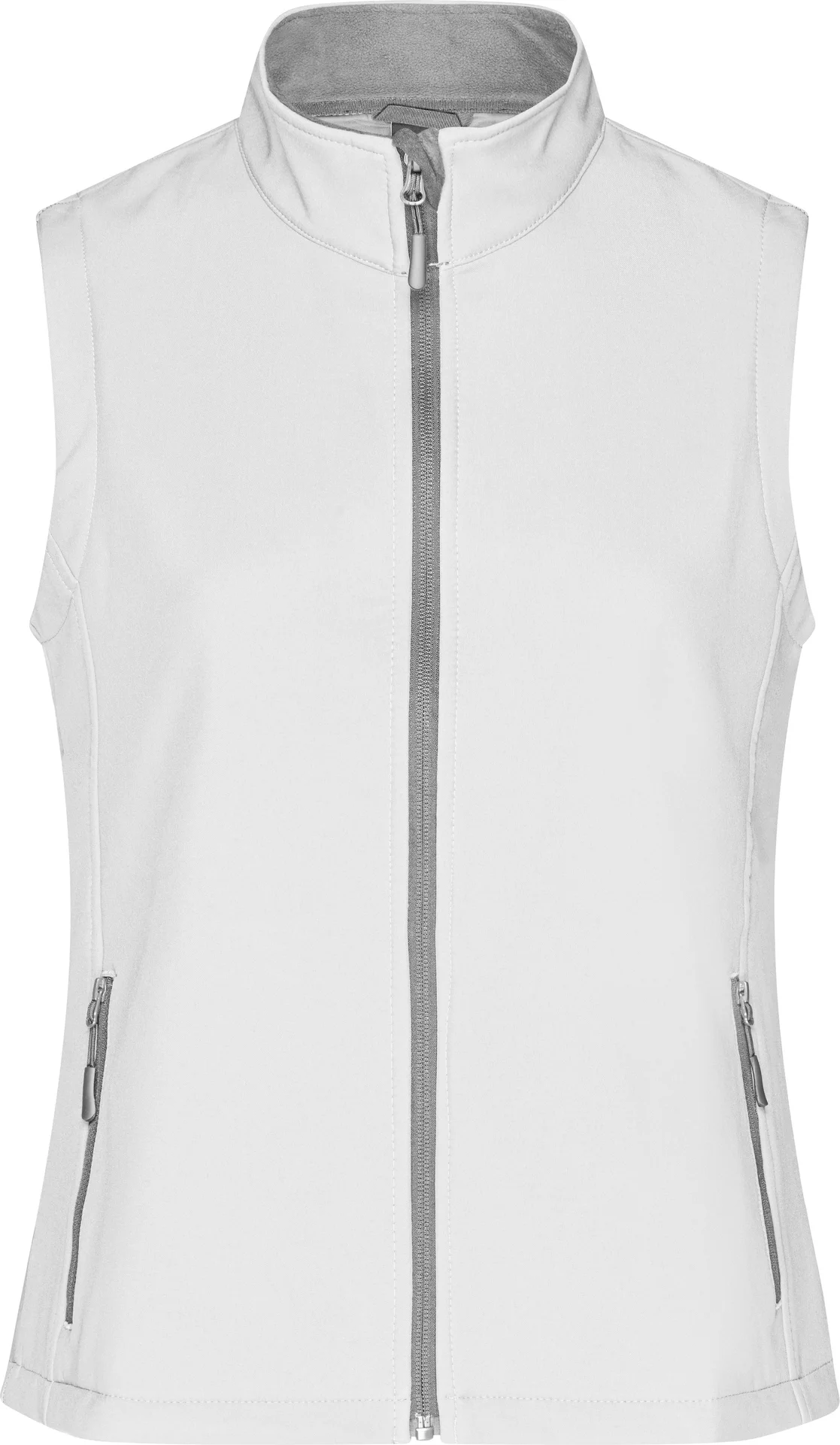 jn1127-ladies-promo-softshell-vest-white-white-front-3 James & Nicholson Ladies Promo Softshell Vest