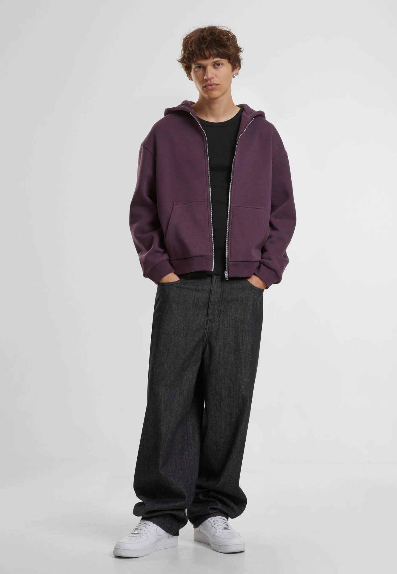 Build Your Brand Fluffy Zip Hoody