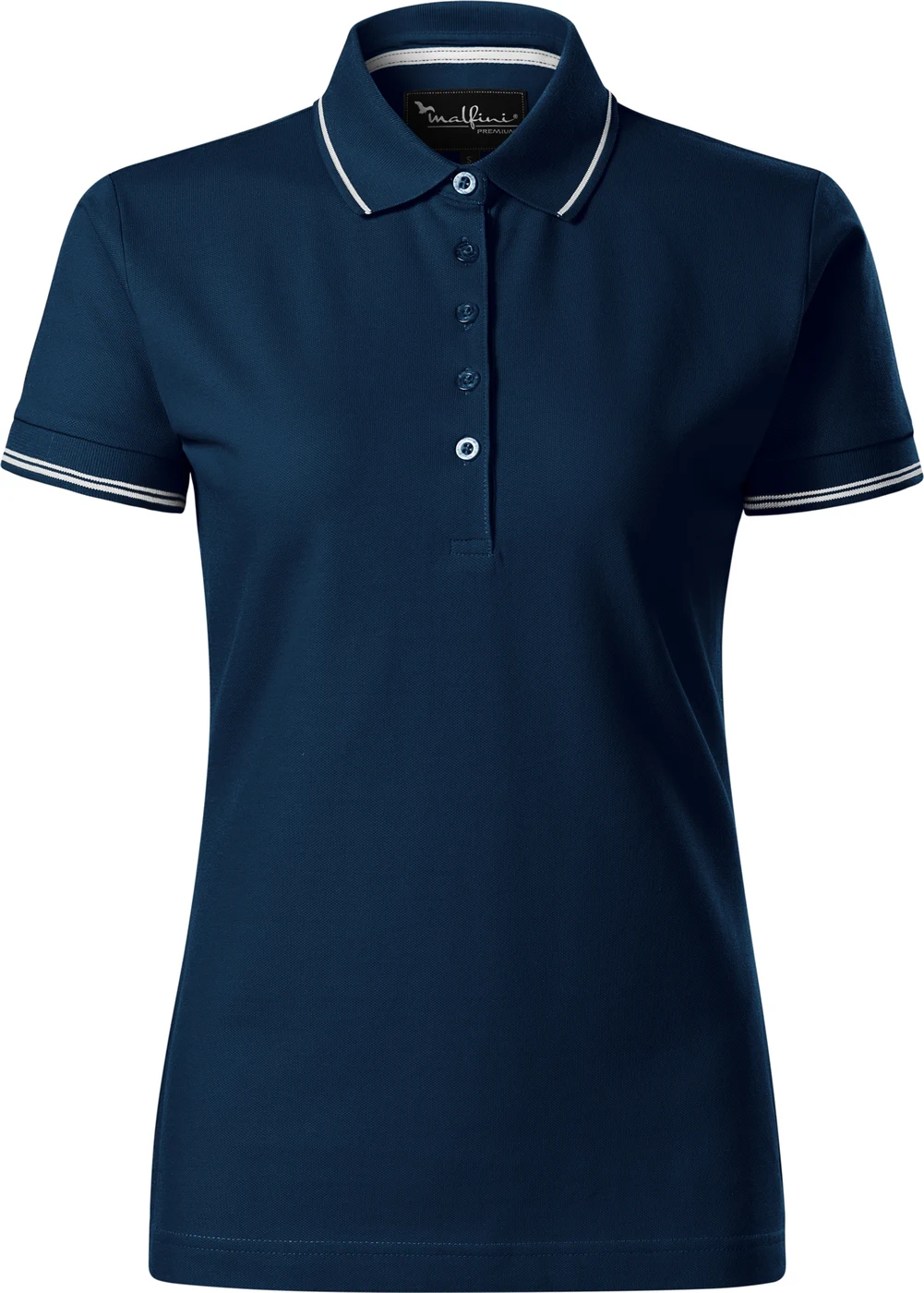 malfini-253-polohemd-damen-perfection-plain-marineblau-front-2 MALFINI Polohemd Damen Perfection plain 253
