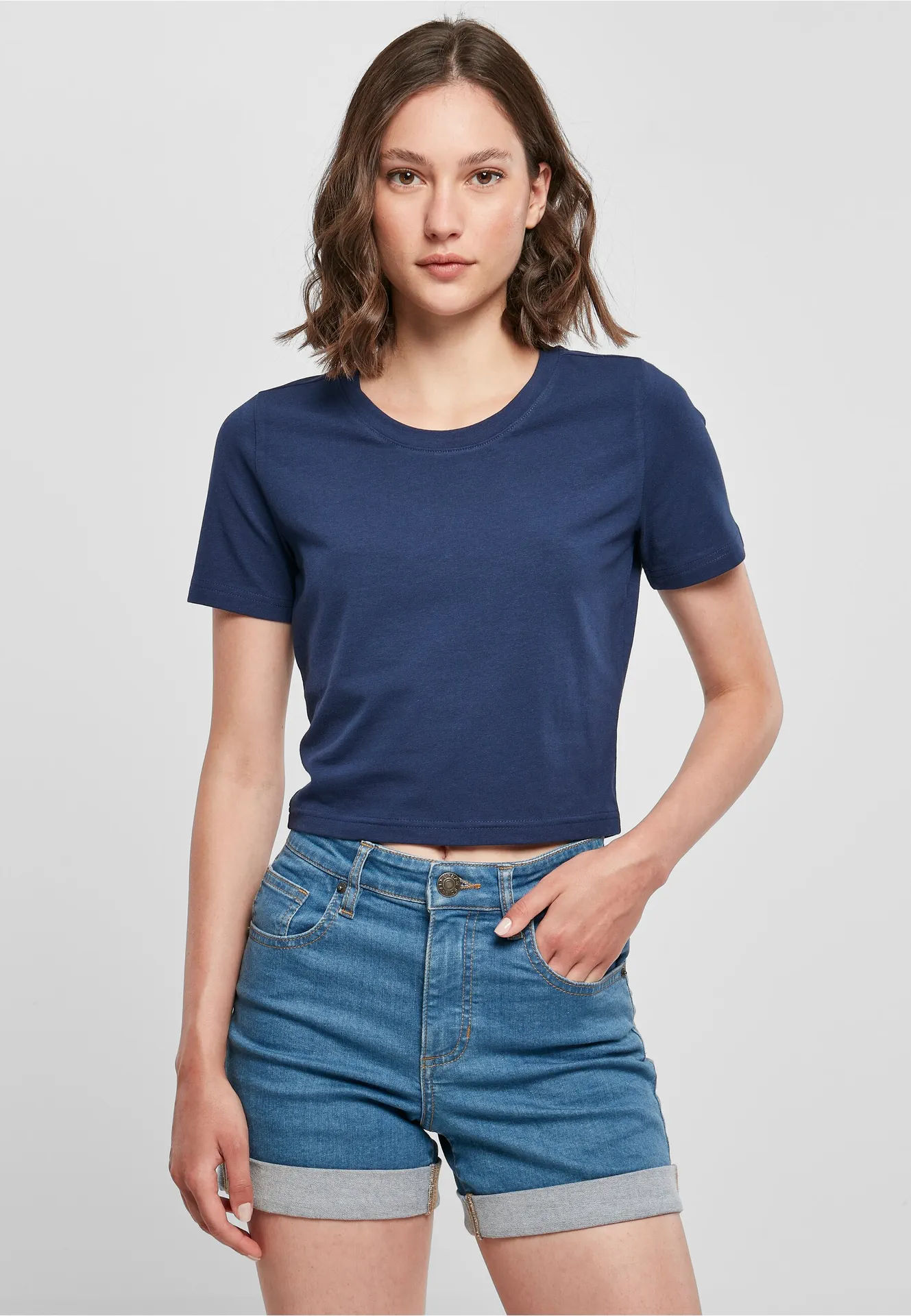 Build Your Brand Ladies Cropped Tee