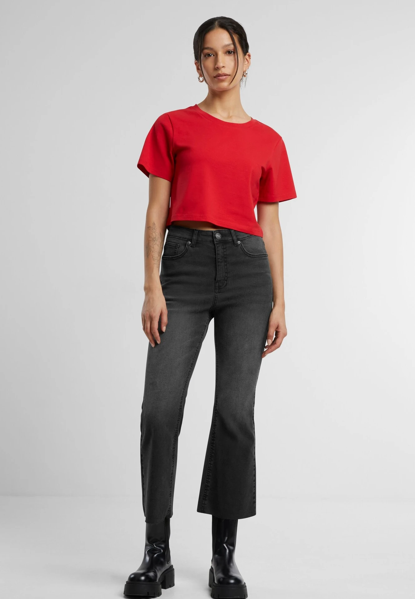 Build Your Brand Ladies Cropped Tee