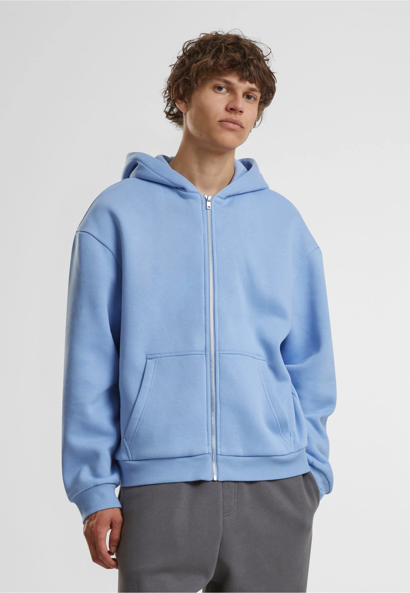Build Your Brand Fluffy Zip Hoody