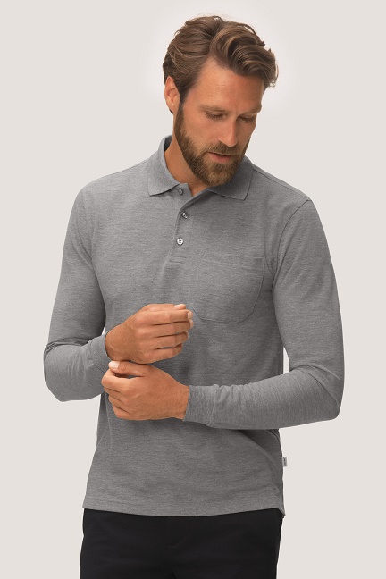HAKRO Longsleeve-Pocket-Poloshirt 809 Top