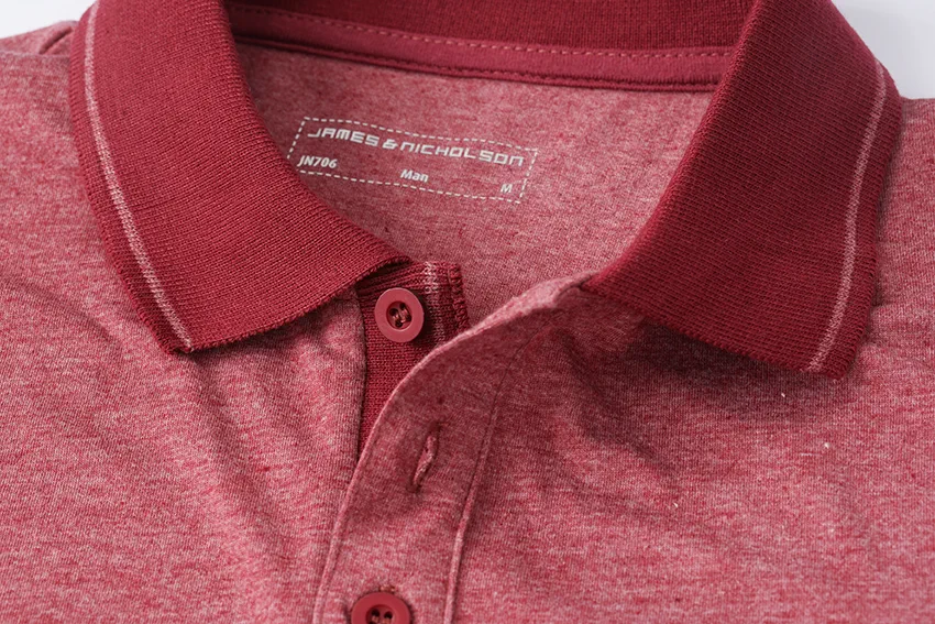 James & Nicholson Mens Jersey Heather Polo