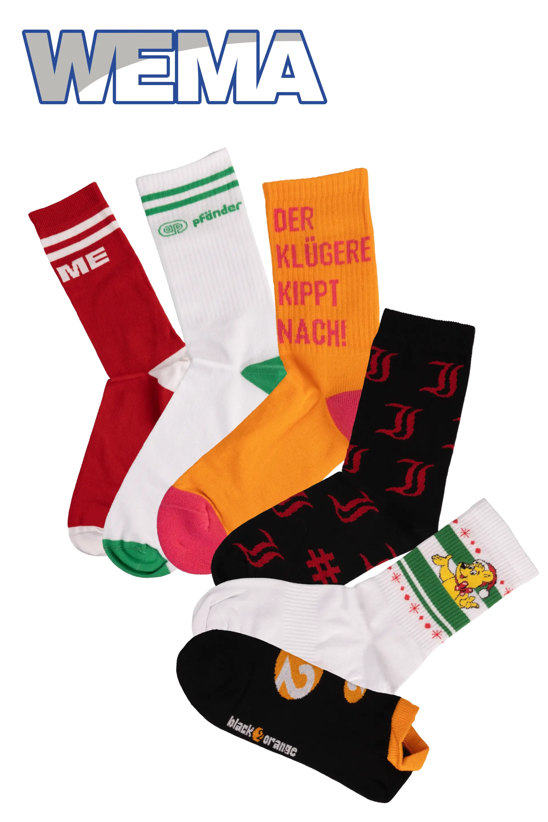 WEMA Personalisierte Socken mit individuellem Design und Verpackung WEMA Personalisierte Socken mit individuellem Design und Verpackung