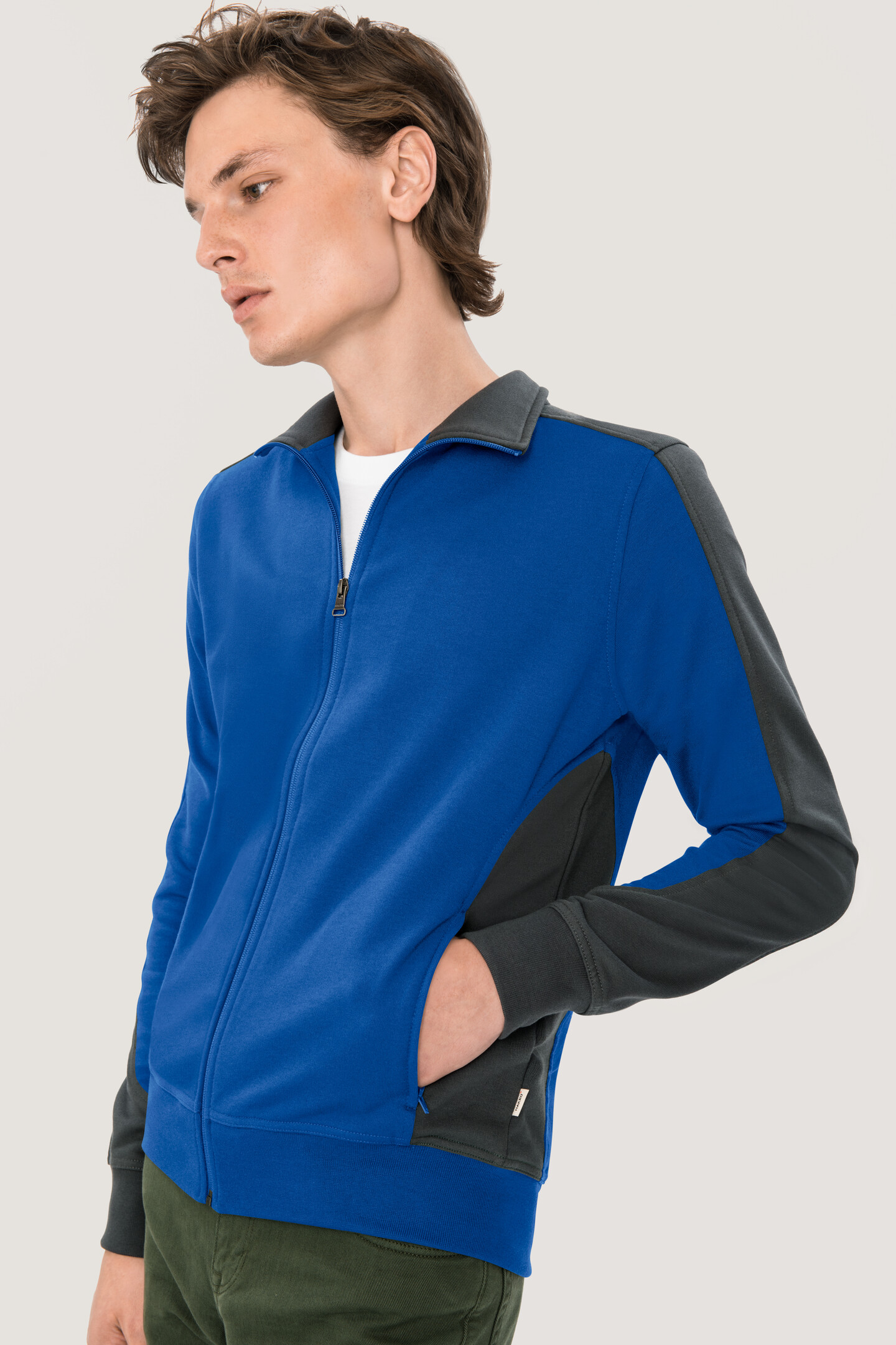 HAKRO Sweatjacke 477 Contrast Mikralinar® HAKRO Sweatjacke 477 Contrast Mikralinar®