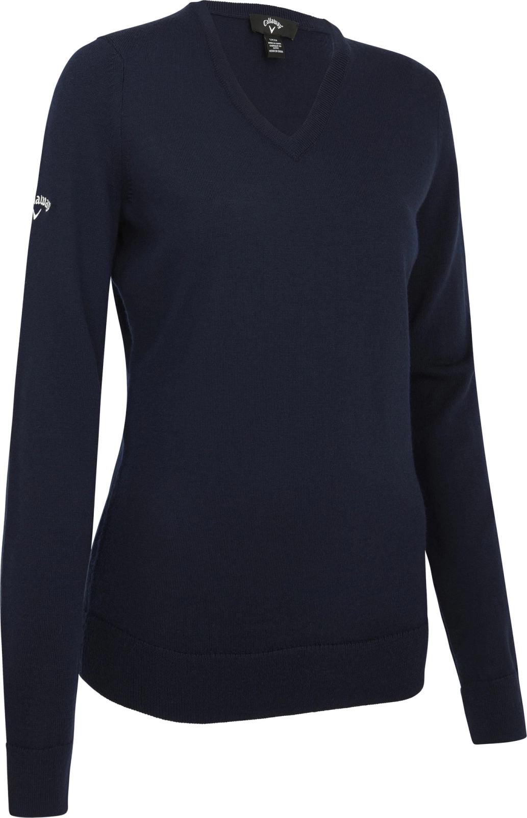 callaway-cw352-ladies-v-neck-merino-sweater-dark-navy-front-2 Callaway Ladies V-Neck Merino Sweater