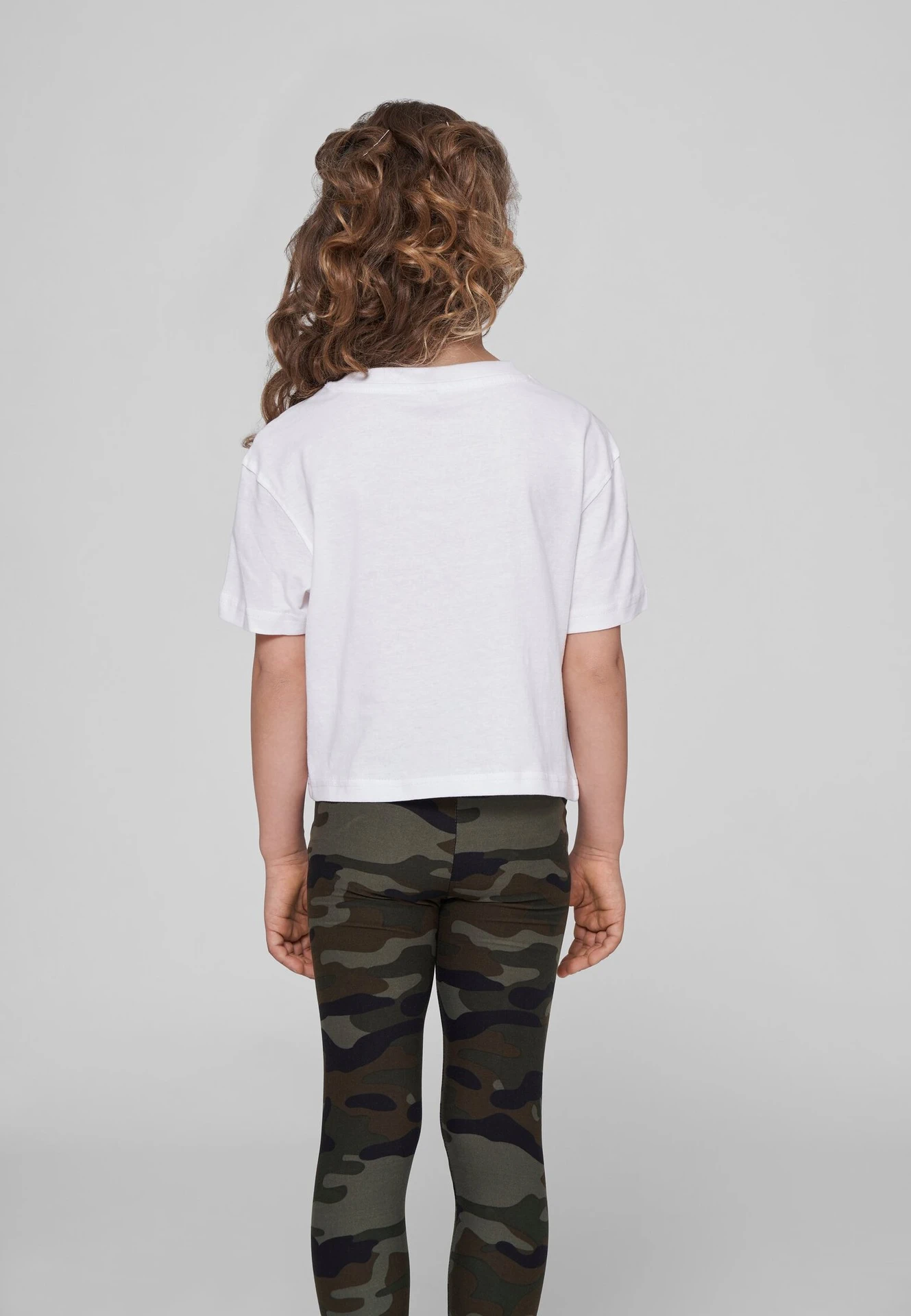 Build Your Brand Girls Cropped Jersey Tee