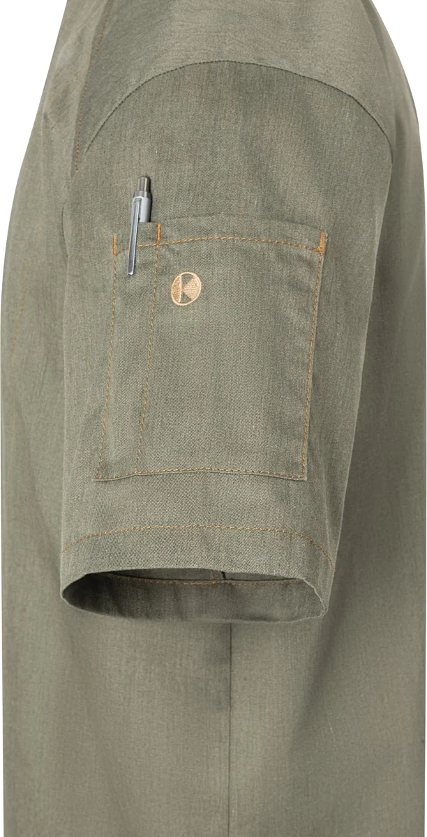 KARLOWSKY Kurzarm Kochjacke Jeans-Style