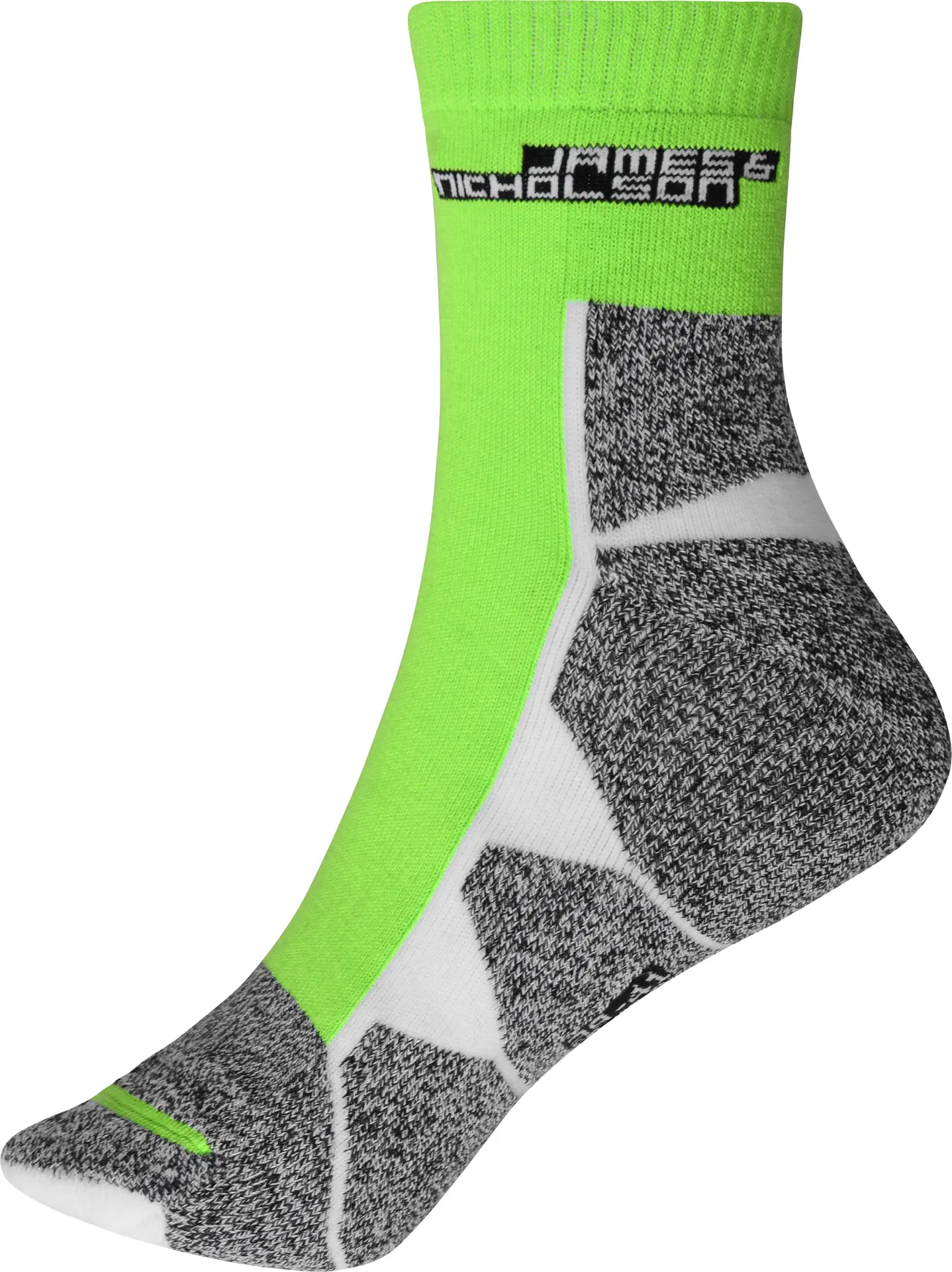 jn215-sport-socks-brightgreen-white-front-3 James & Nicholson Sport Socks