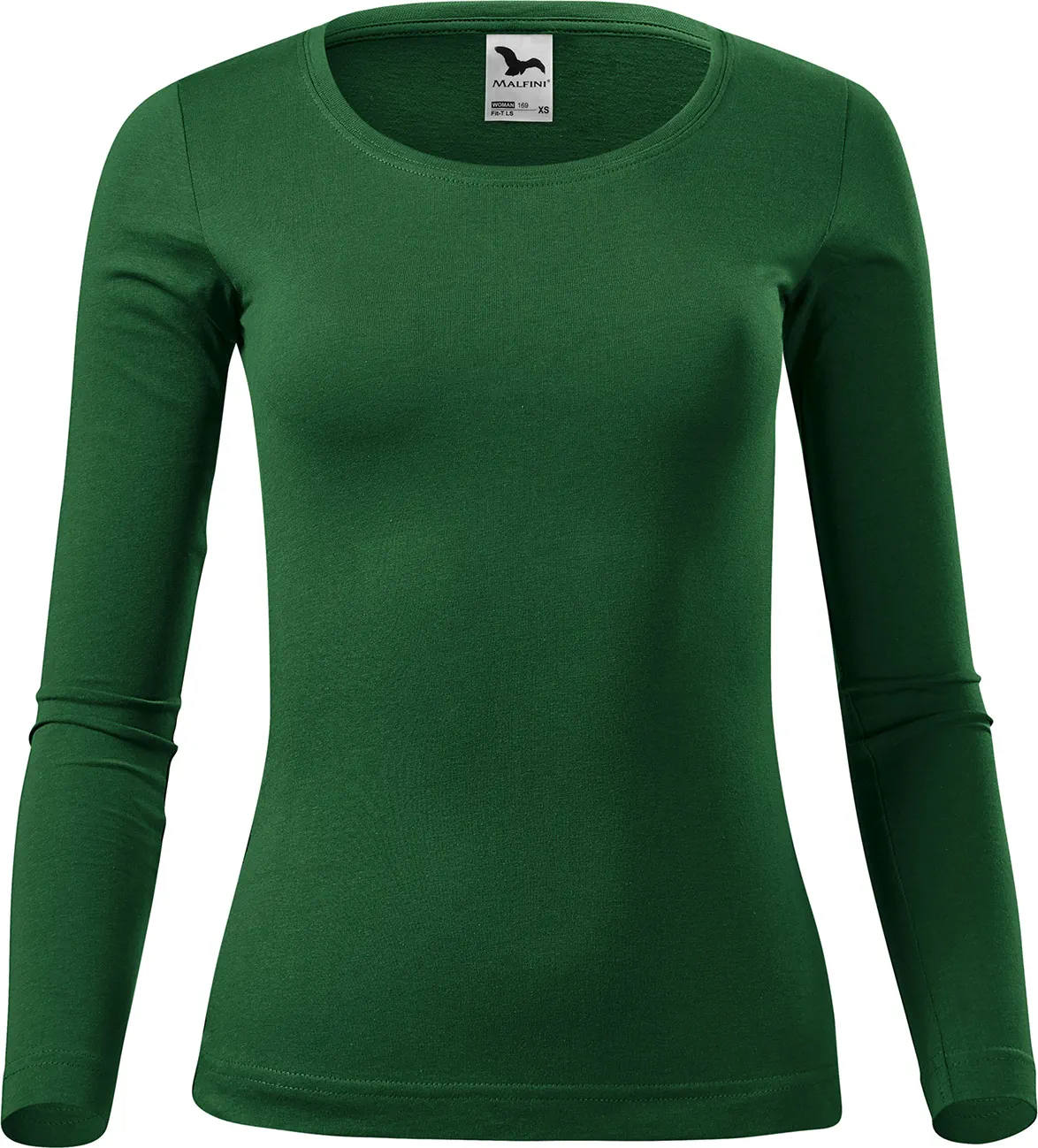 malfini-169-fit-t-ls-t-shirt-damen-flaschengruen-front-2 MALFINI T-Shirt Damen Fit-T LS 169