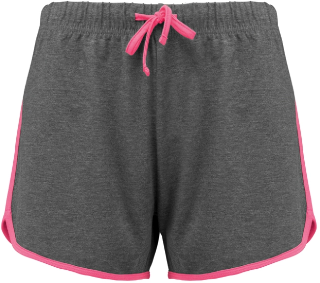 grey heather/fluo pink