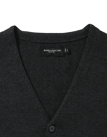 Russell Men's V-Neck Sleeveless Knitted Cardigan Russell Men's V-Neck Sleeveless Knitted Cardigan