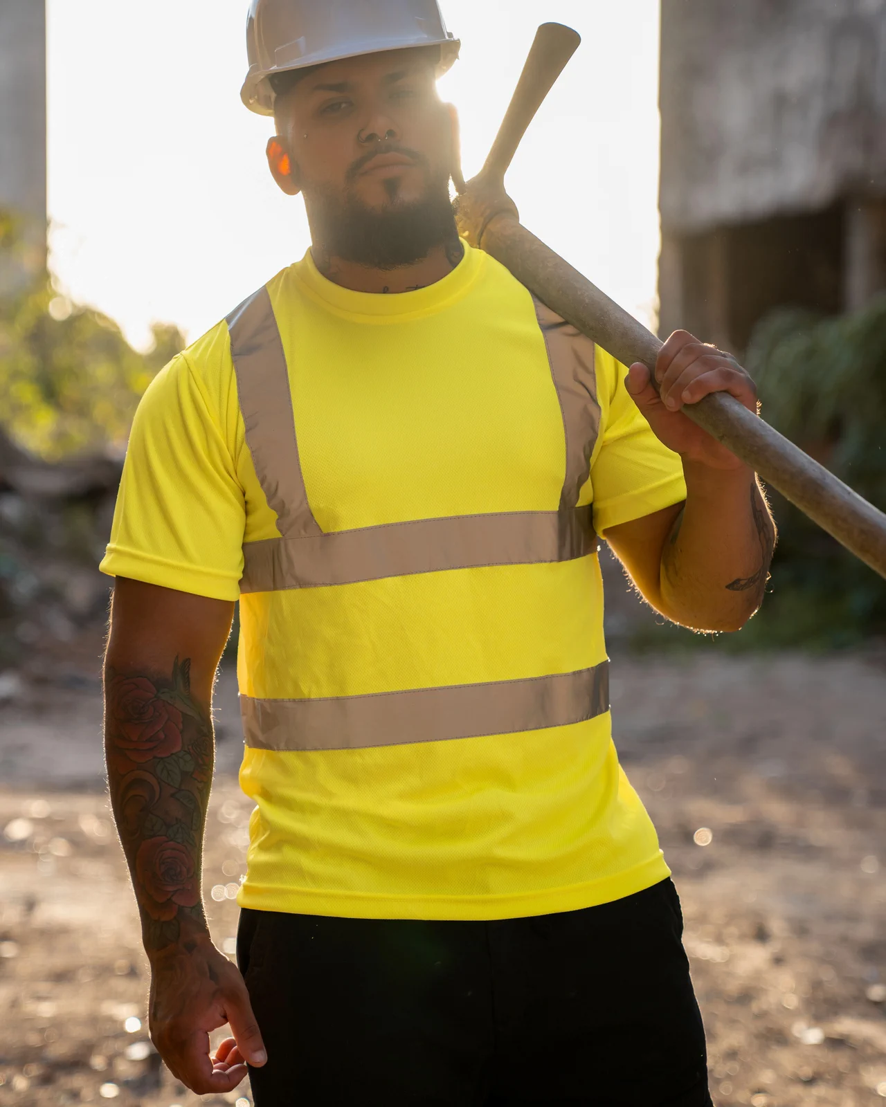 korntex-kxshirt-hi-vis-basic-t-shirt-cordoba-signalyellow-model-0 Korntex Hi-Vis Basic T-Shirt Cordoba