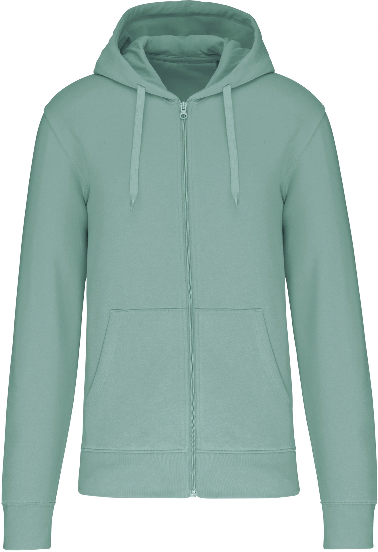 kariban-K4030-umweltfreundliche-kapuzen-sweatjacke-sage-front-3 Kariban Umweltfreundliche Kapuzen Sweatjacke