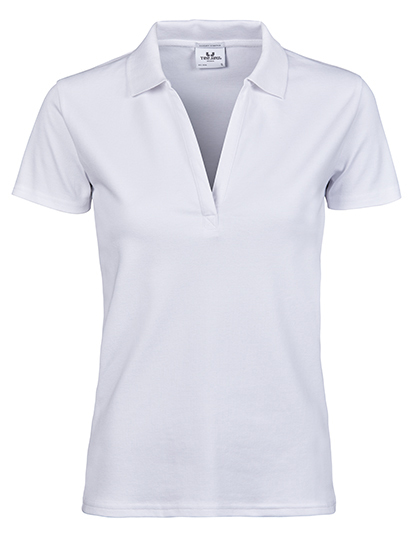 TEE JAYS Womens Luxury Stretch V-Neck Polo TEE JAYS Womens Luxury Stretch V-Neck Polo