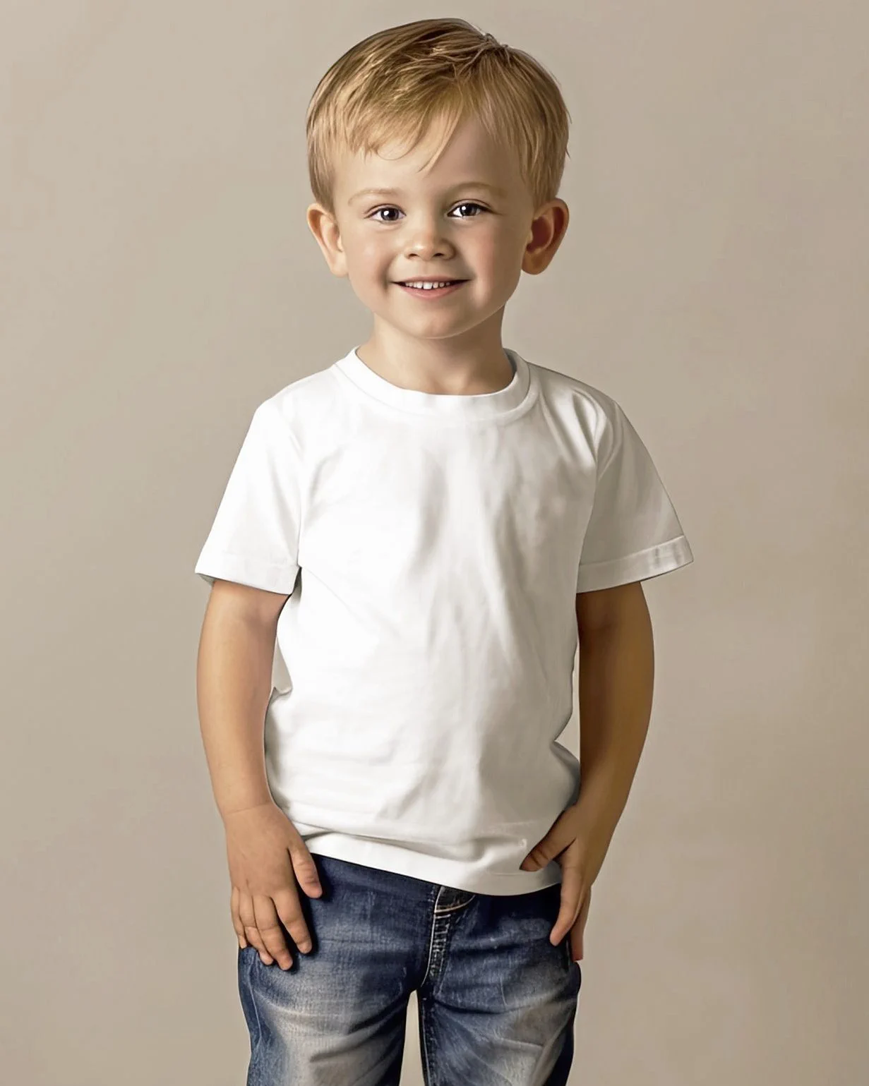 stedman-st2220-kids-classic-t-shirt-organic-white-model-1 Stedman Classic-T Organic Crew Neck for children