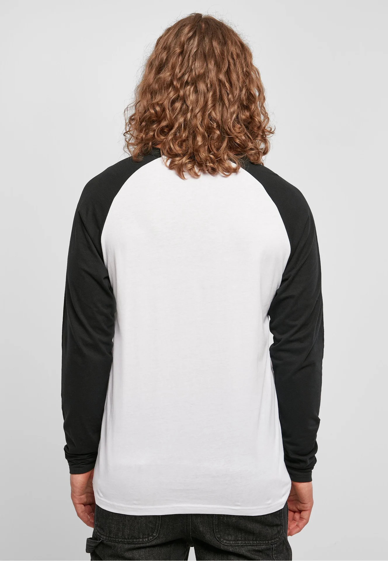Build Your Brand Contrast Raglan Longsleeve T-Shirt