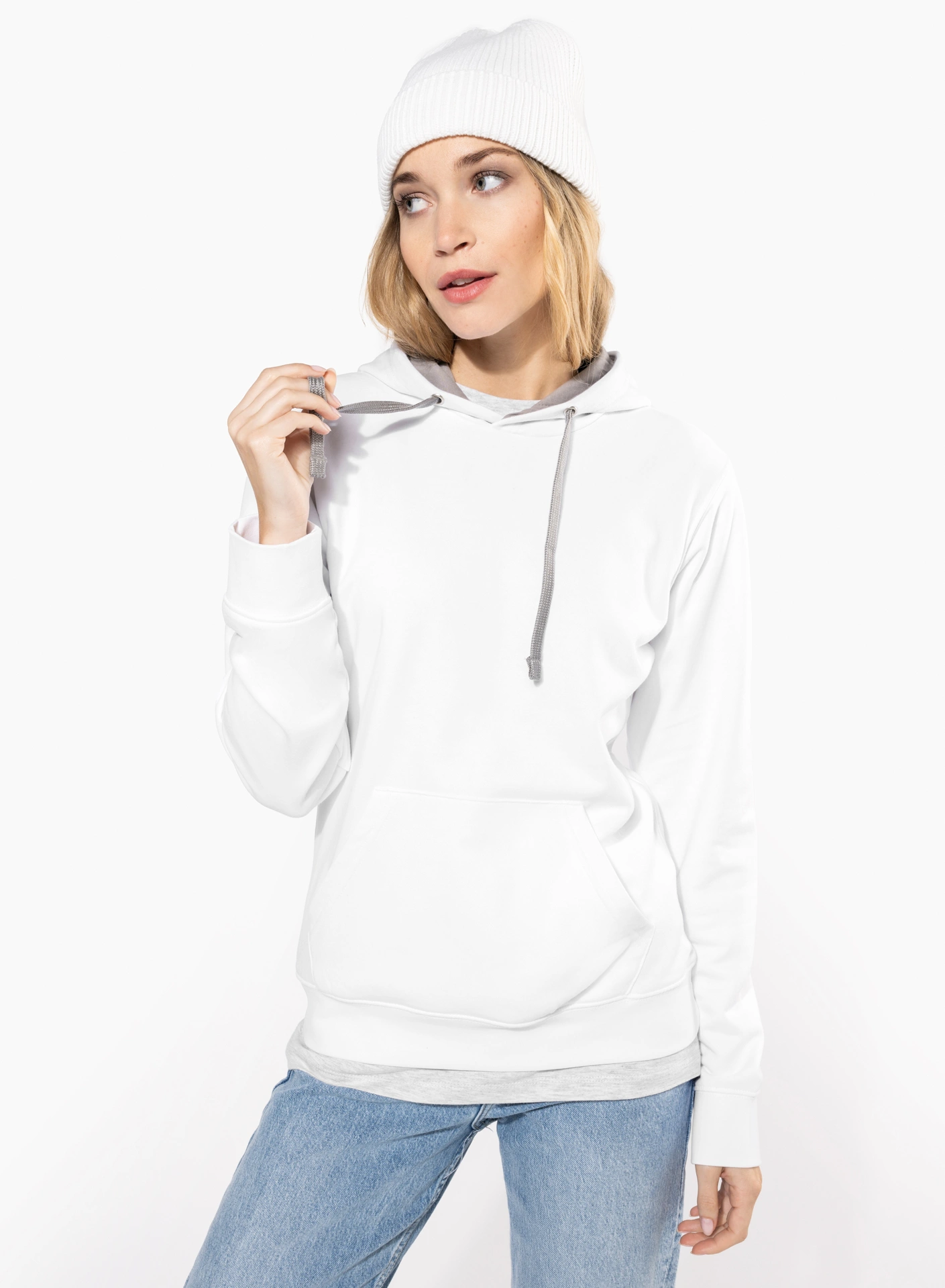 Kariban Damen Kontrast Kapuzen Sweater