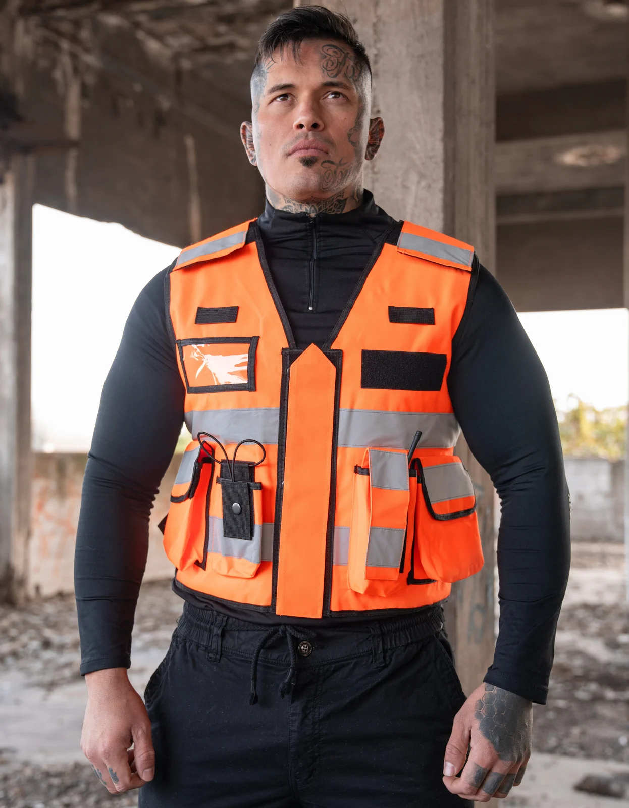 korntex-kxtac-tactical-vest-bonn-signalorange-model-0 Korntex Tactical Hi-Viz Safety Vest Bonn