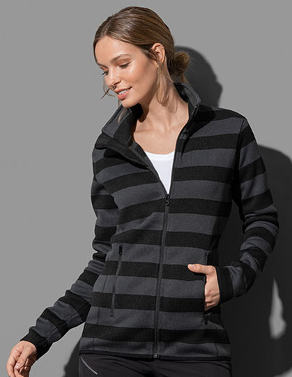 Stedman Active Striped Fleece Jacket for women