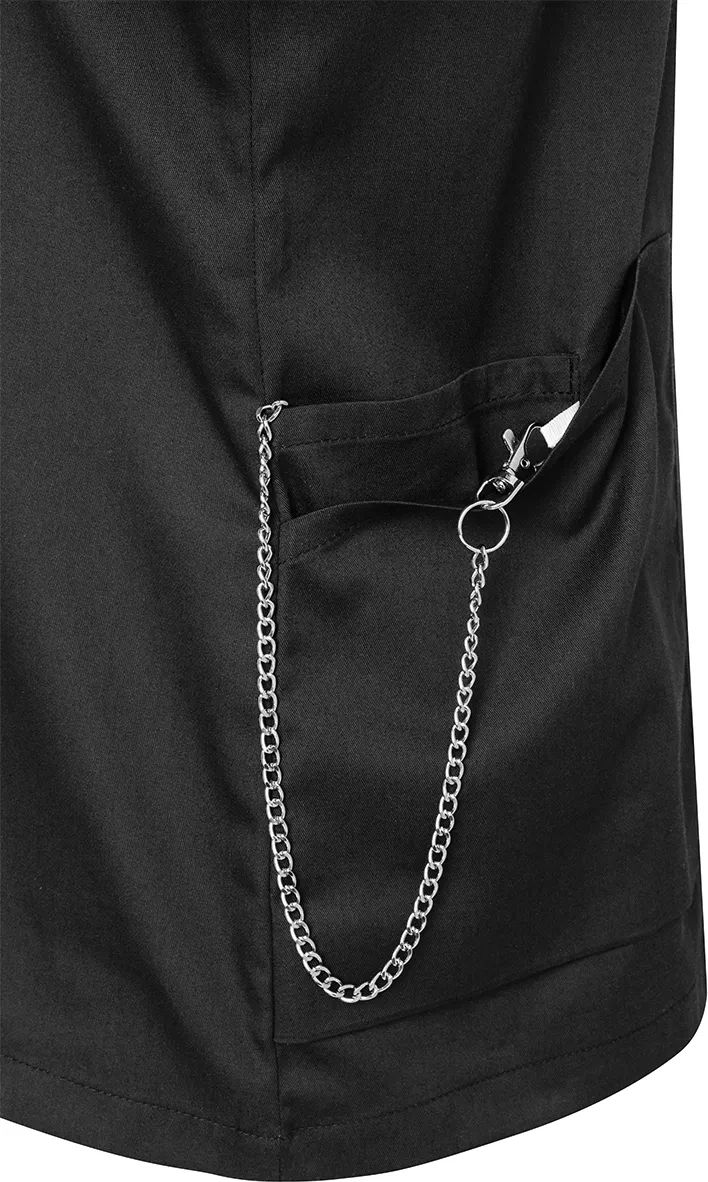 karlowsky-ks63-kurzarm-damenkasack-essential-black-detail-7 KARLOWSKY Kurzarm Damenkasack Essential