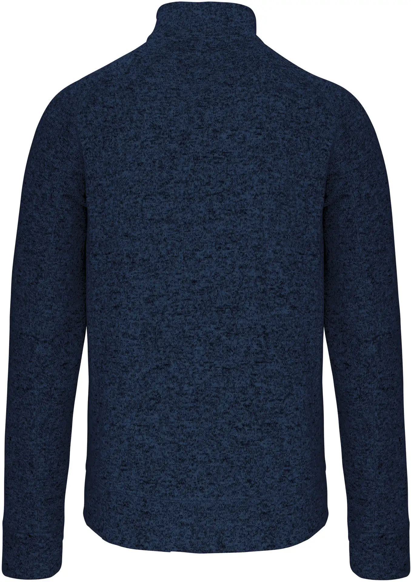kariban-K9106-herren-melange-strickfleece-jacke-navymelange-back-6 Kariban Herren Melange Strickfleece Jacke