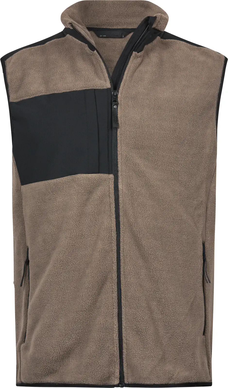 tee-jays-9122-mountain-fleece-bodywarmer-clay-black-front-1 Tee Jays Mountain Fleece Bodywarmer